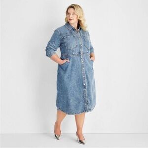 Denim Midi Dress